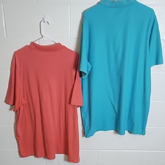 2 Croft & Barrow Polo Shirt Duo - Teal and Coral - Picture 15 of 16